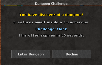 Entering in a dungeon